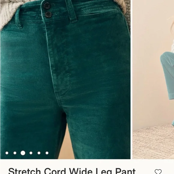 FAHERTY stretch wide leg corduroy size 27 NEW $168 - Picture 4 of 4